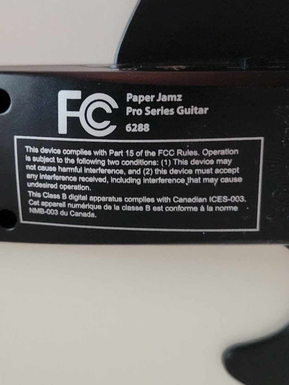 Paper Jamz Pro Series Guitar - Blue 6288 with Black & White Pattern Strap - Picture 7 of 13